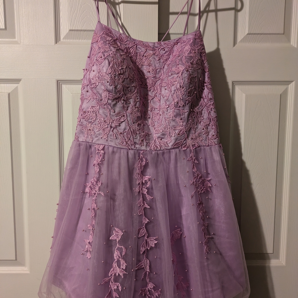 Plus Size Prom Dress Light Pink / Purple
